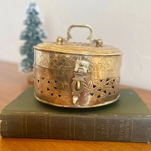 Vintage Brass Cricket Box